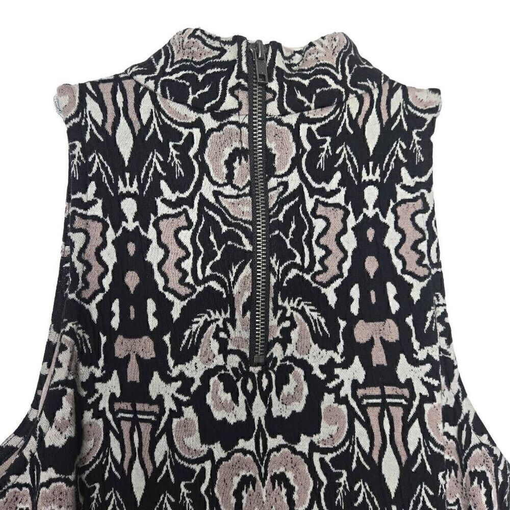 Free People Amelia Jacquard Mock Neck Sleeveless Mini Dress Size Small - Picture 7 of 9